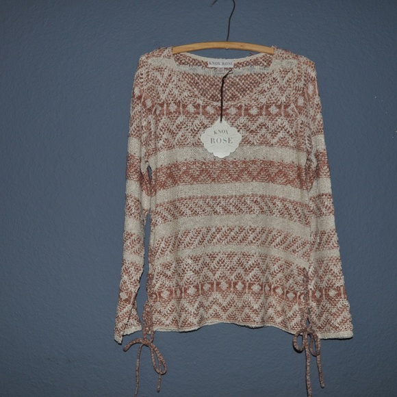 New KNOX ROSE Ombre Side-Tie Pullover Sweater NWT - Picture 4 of 8